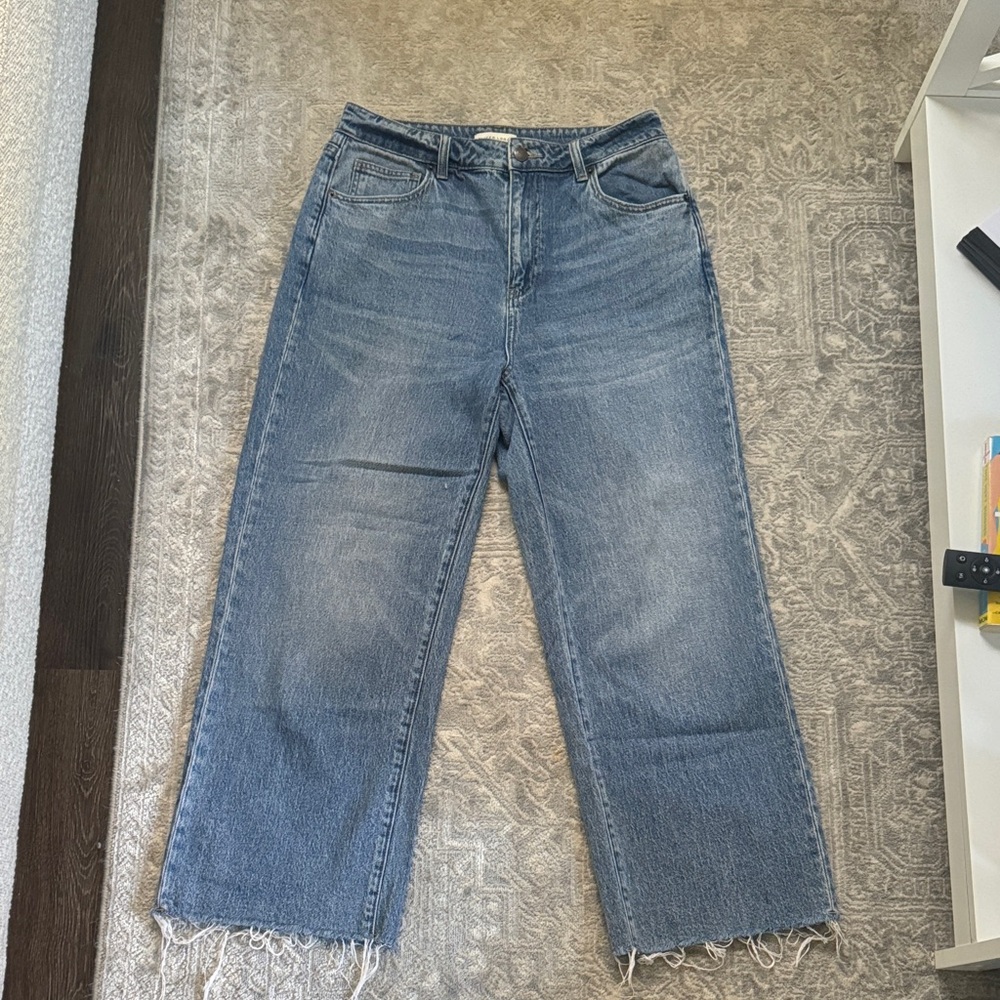 Stylish Blue Straight Leg Jeans